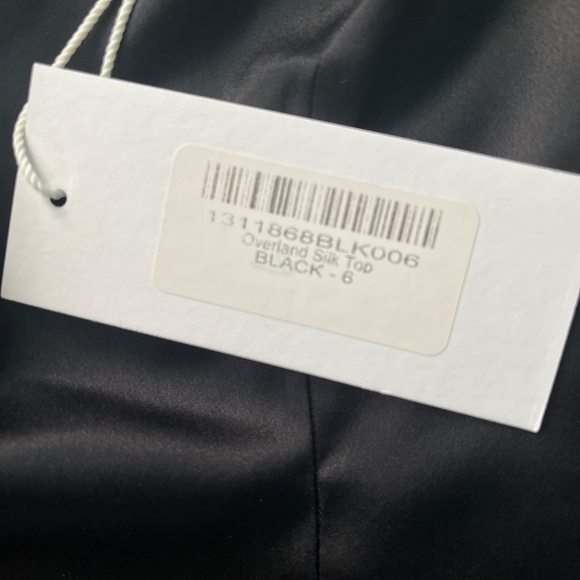Reformation Overland Silk Top Black - Size 6 NWT - Picture 6 of 8